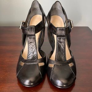 6.5M NWROCCA Heels NineWest Leather Upper Black